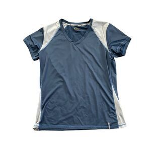 KLIM V-Neck Shirt Blue Gray Women's Size XL